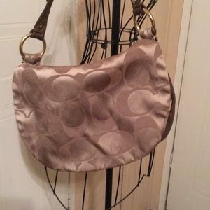 Coach gold cc monogram purse